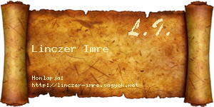 Linczer Imre névjegykártya